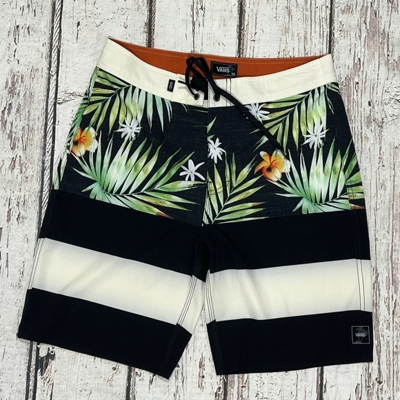 Vans Beach Summer Board Shorts Floral Bathing Suit Swim Trunks Men's Size 30 - Picture 4 of 9